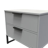Diego Double 2 Drawer Bedside Cabinet