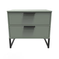 Diego Double 2 Drawer Bedside Cabinet