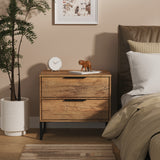 Diego Double 2 Drawer Bedside Cabinet