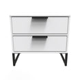 Diego Double 2 Drawer Bedside Cabinet