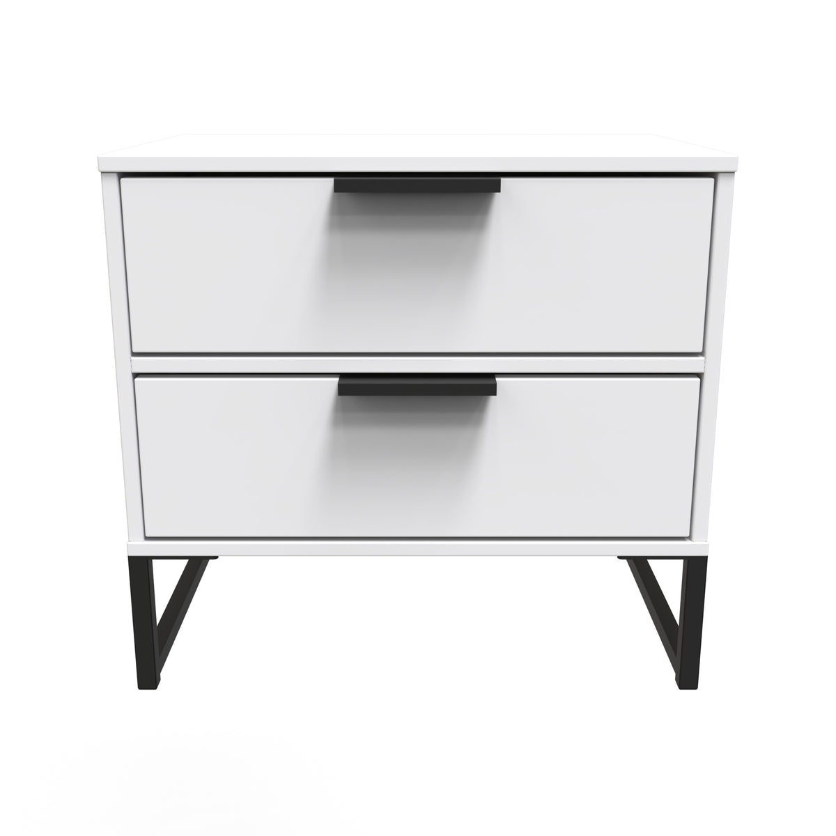 Diego Double 2 Drawer Bedside Cabinet