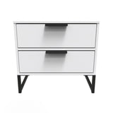 Diego Double 2 Drawer Bedside Cabinet