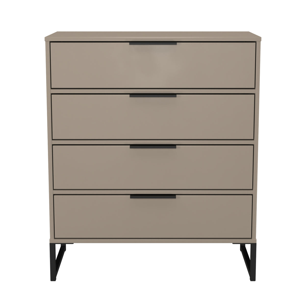 Diego (Black Sleigh Legs) 4 Drawer Chest