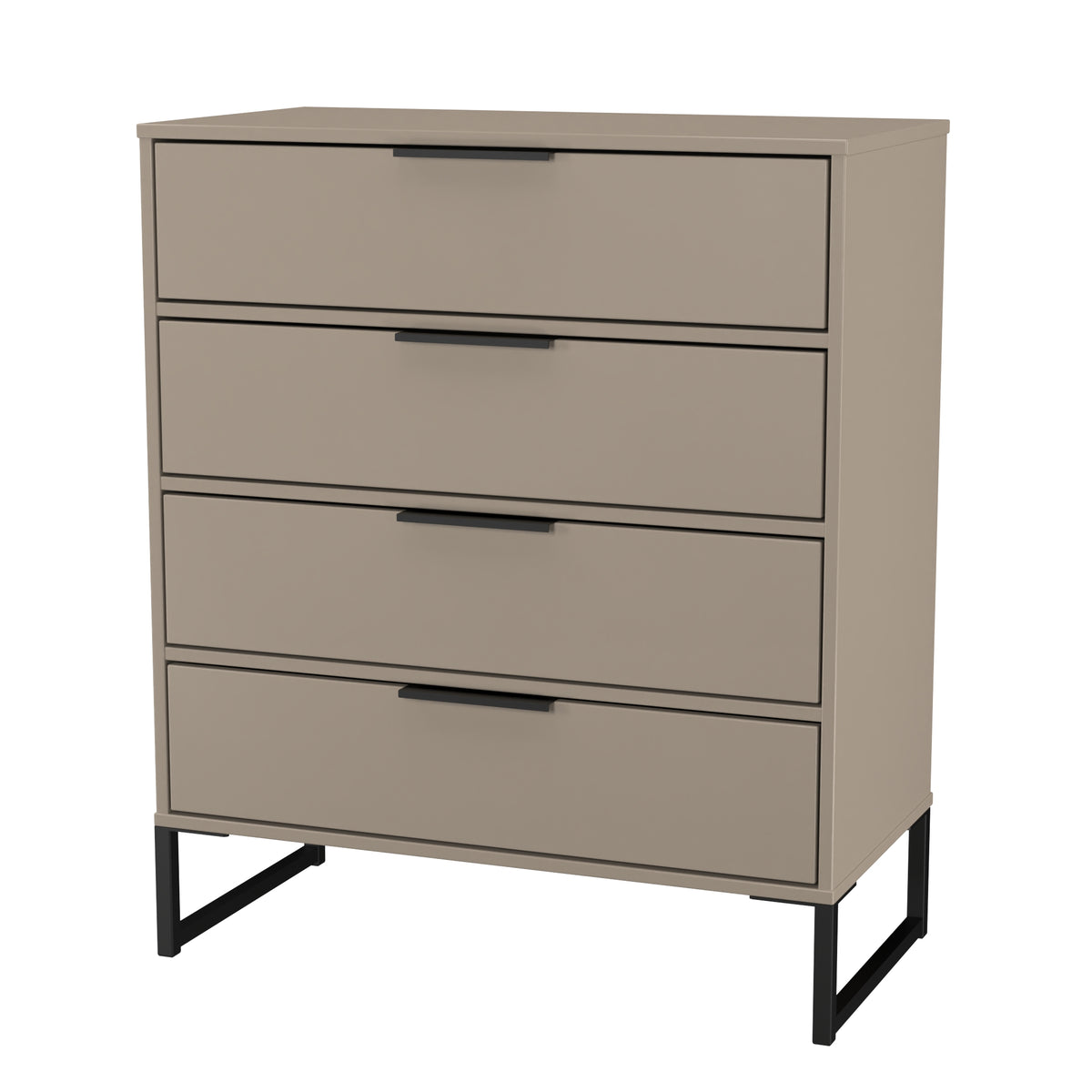Diego (Black Sleigh Legs) 4 Drawer Chest