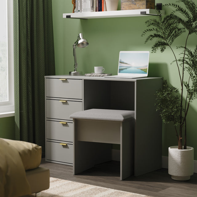 Diego (Gold Sleigh Legs) 4 Drawer Vanity