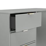 Diego (Gold Sleigh Legs) 4 Drawer Vanity