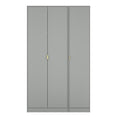 Diego (Gold Sleigh Legs) Tall Triple Plain Wardrobe