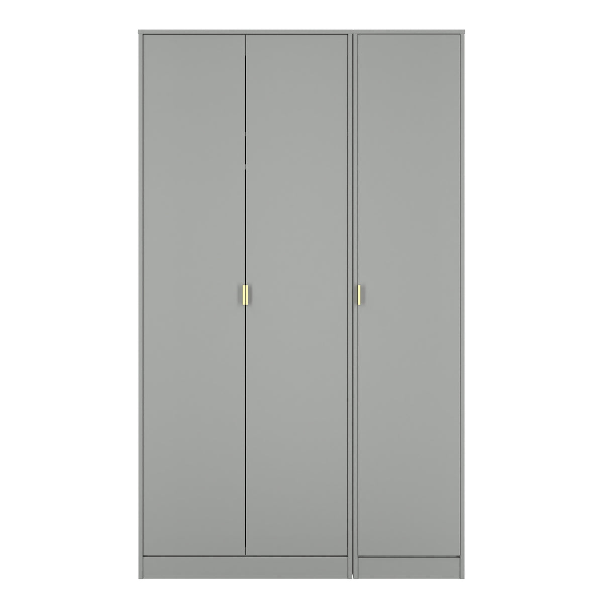 Diego (Gold Sleigh Legs) Tall Triple Plain Wardrobe