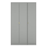Diego (Gold Sleigh Legs) Tall Triple Plain Wardrobe
