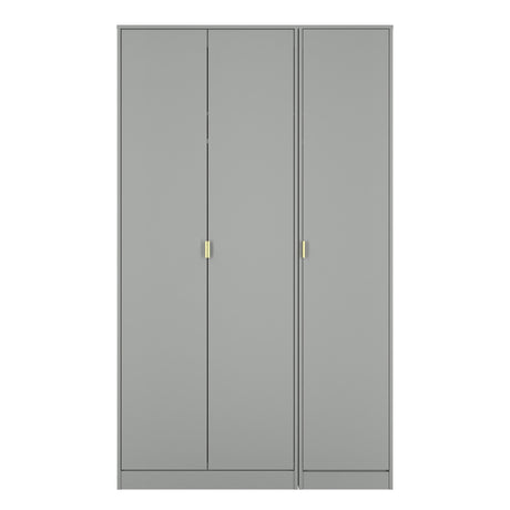 Diego (Gold Sleigh Legs) Tall Triple Plain Wardrobe