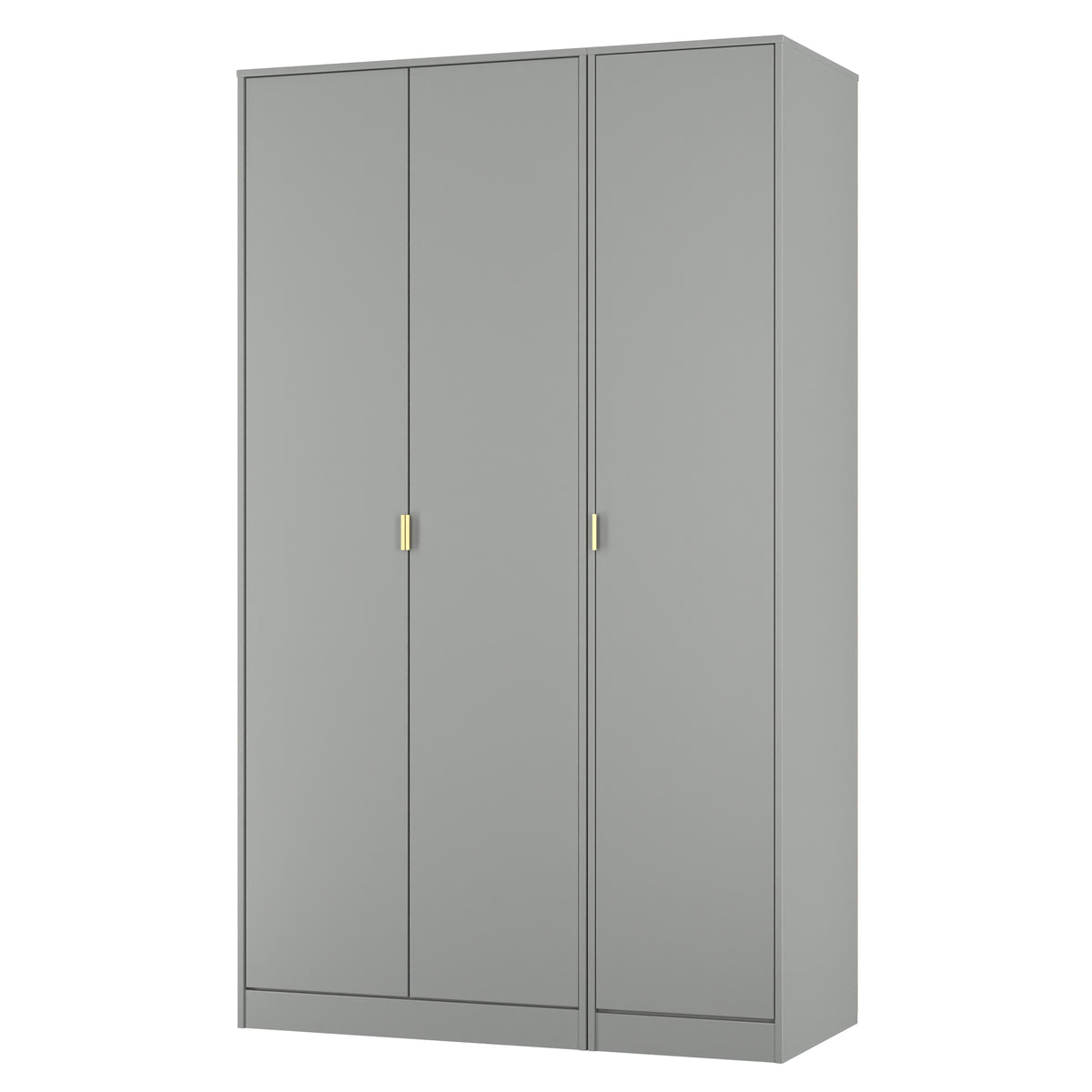 Diego (Gold Sleigh Legs) Tall Triple Plain Wardrobe