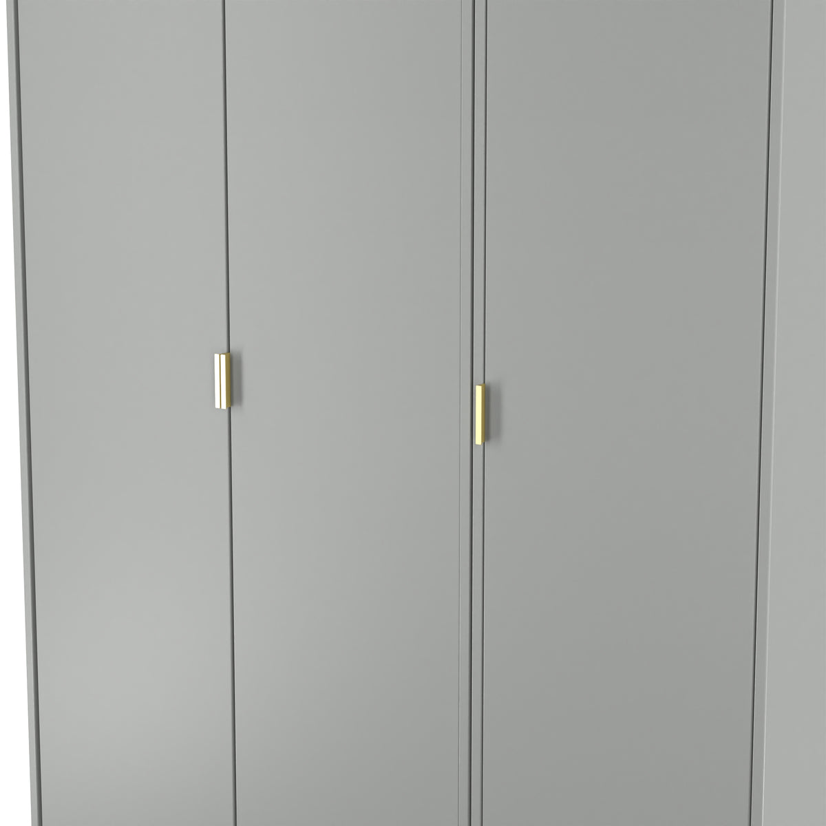 Diego (Gold Sleigh Legs) Tall Triple Plain Wardrobe