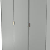 Diego (Gold Sleigh Legs) Tall Triple Plain Wardrobe