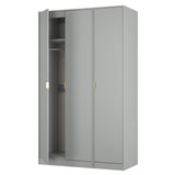Diego (Gold Sleigh Legs) Tall Triple Plain Wardrobe