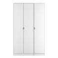Diego (Gold Sleigh Legs) Tall Triple Plain Wardrobe