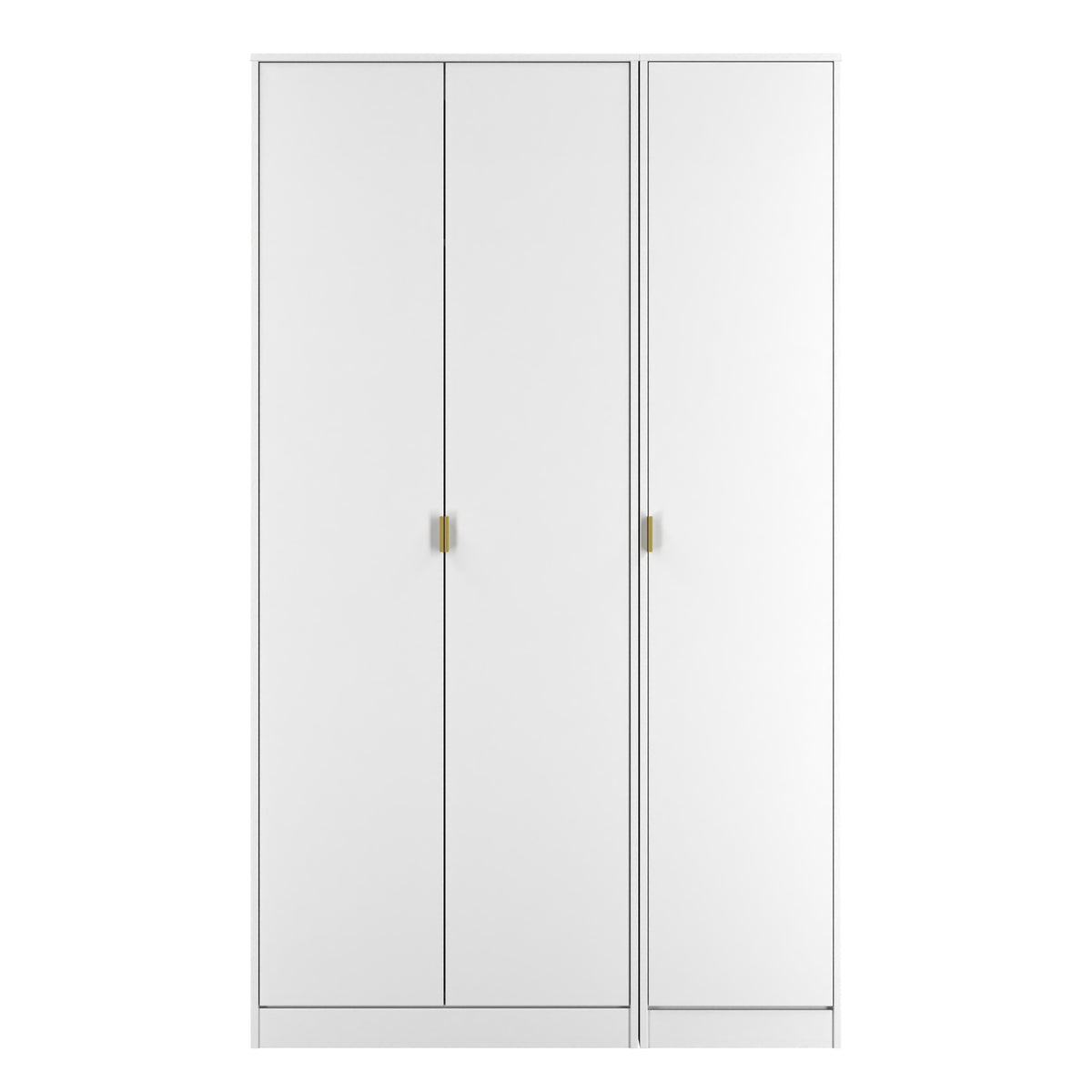 Diego (Gold Sleigh Legs) Tall Triple Plain Wardrobe