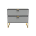 Diego Double 2 Drawer Bedside Cabinet