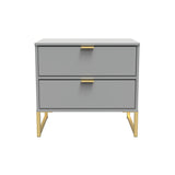 Diego Double 2 Drawer Bedside Cabinet
