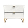 Diego Double 2 Drawer Bedside Cabinet