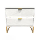 Diego Double 2 Drawer Bedside Cabinet