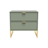 Diego Double 2 Drawer Bedside Cabinet