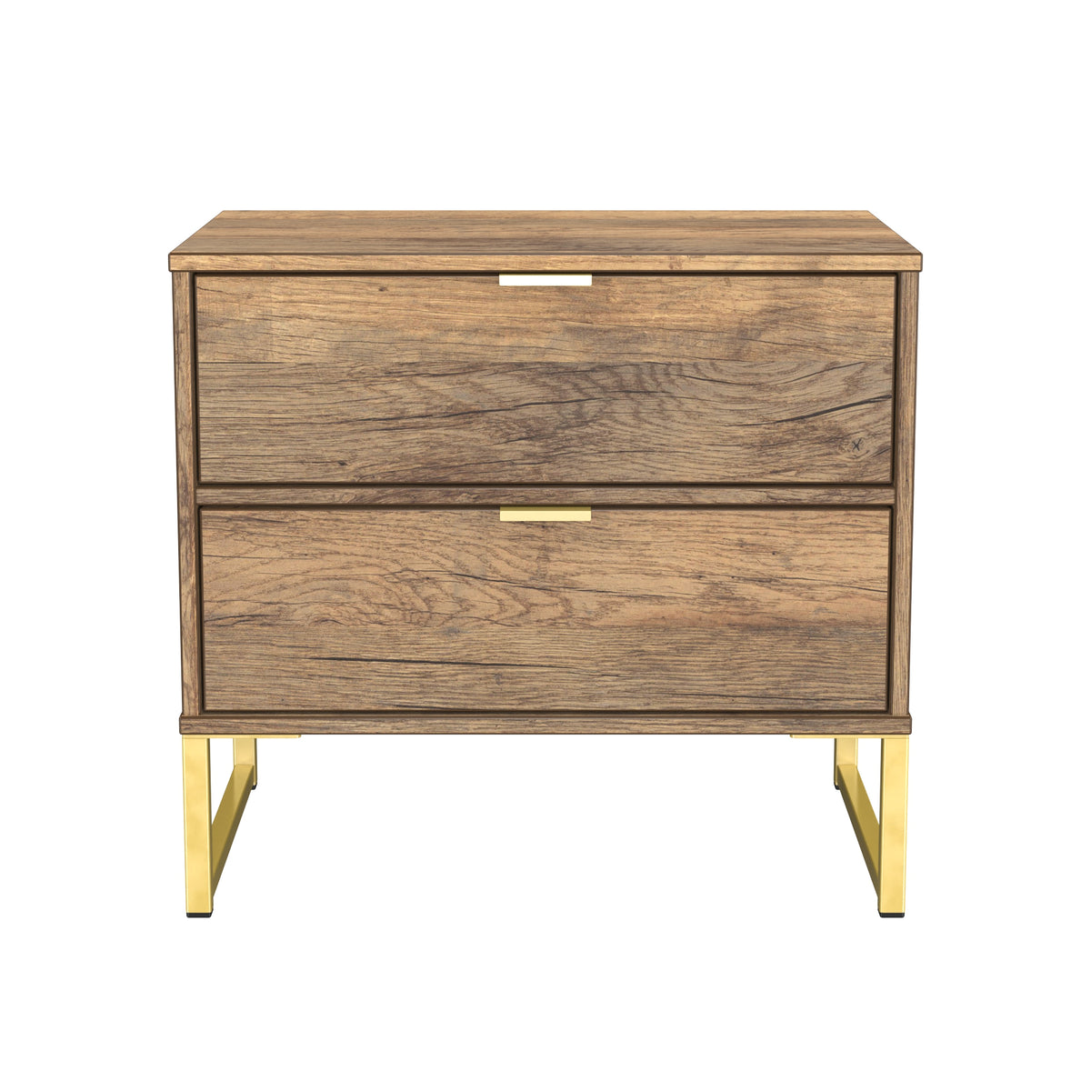 Diego Double 2 Drawer Bedside Cabinet