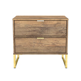 Diego Double 2 Drawer Bedside Cabinet