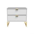 Diego Double 2 Drawer Bedside Cabinet