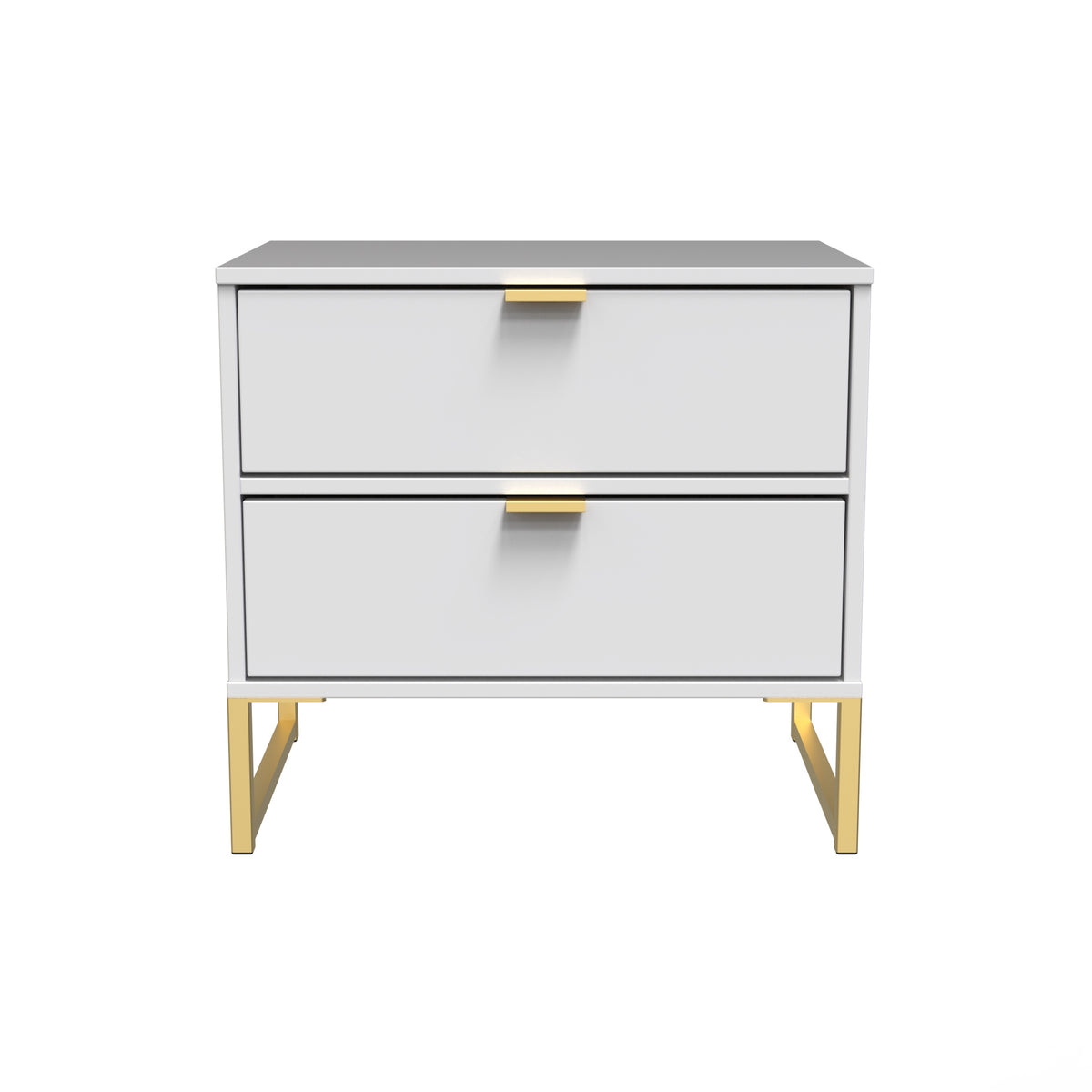 Diego Double 2 Drawer Bedside Cabinet
