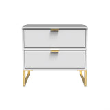 Diego Double 2 Drawer Bedside Cabinet