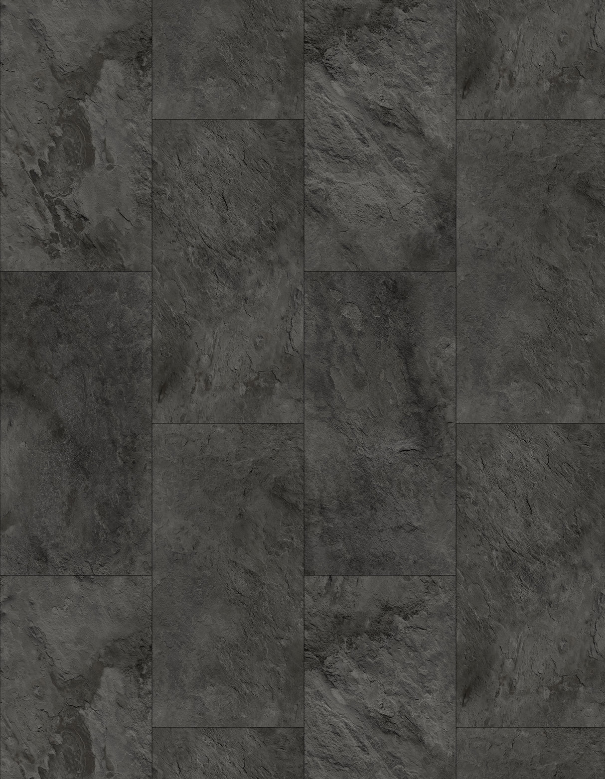 Allora Rigid Tile Vinyl Flooring Dark Slate