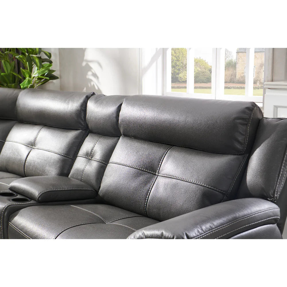 Langdon- Grey - Recliner Corner Sofa - 2C2
