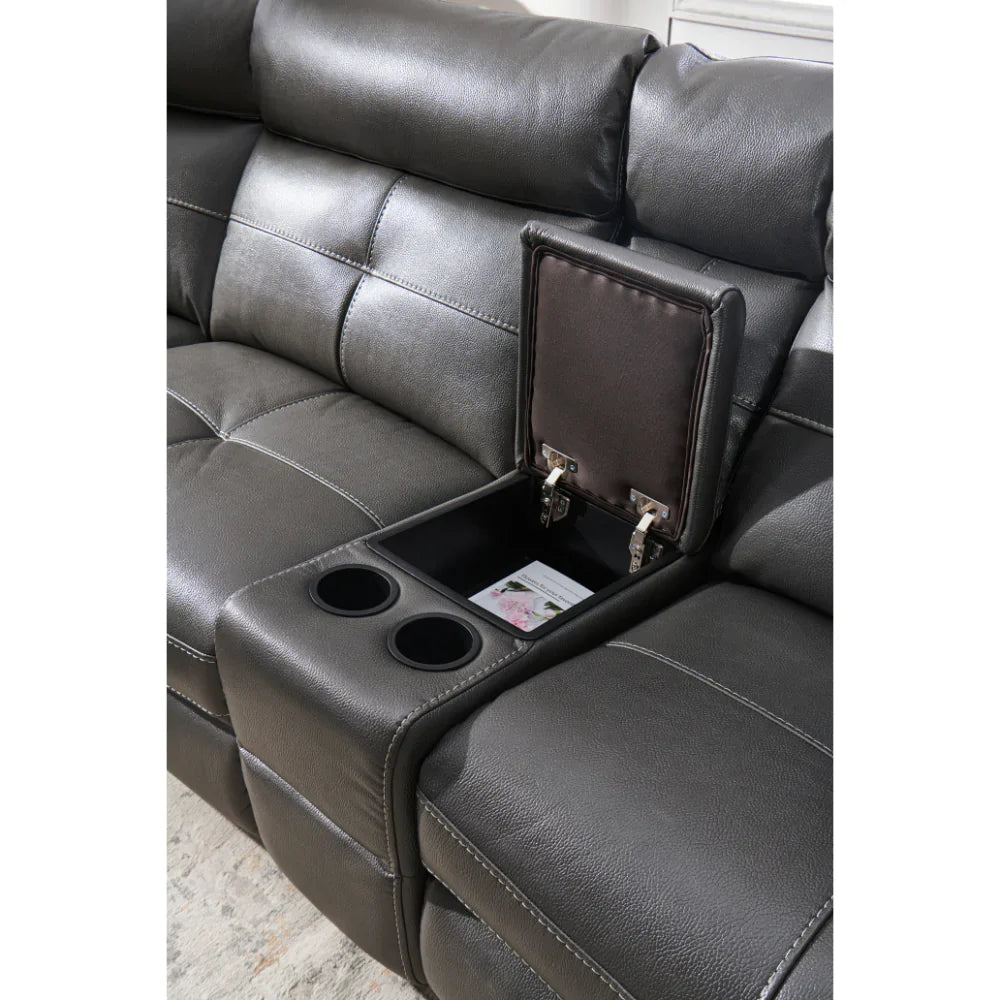 Langdon- Grey - Recliner Corner Sofa - 2C2