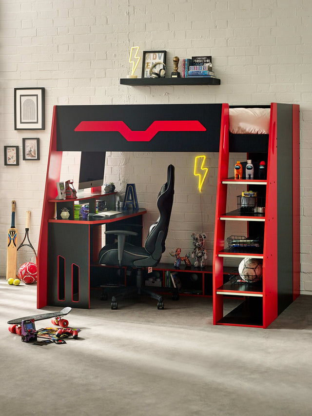 Eagle Gaming High Sleeper Bed with Desk