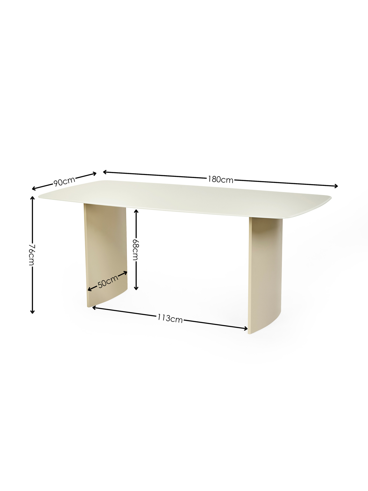 Element Rectangular Glass Table
