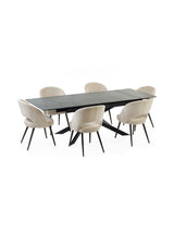 Ella Curved Back Upholstered Dining Chair (Set of 2)