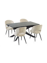 Ella Curved Back Upholstered Dining Chair (Set of 2)