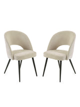 Ella Curved Back Upholstered Dining Chair (Set of 2)