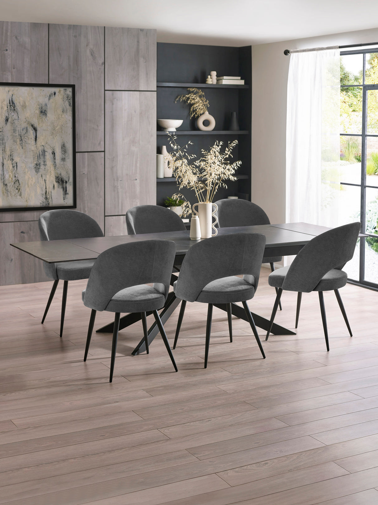 Ella Curved Back Upholstered Dining Chair (Set of 2)
