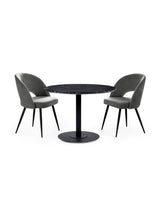 Ella Curved Back Upholstered Dining Chair (Set of 2)
