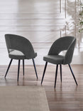 Ella Curved Back Upholstered Dining Chair (Set of 2)