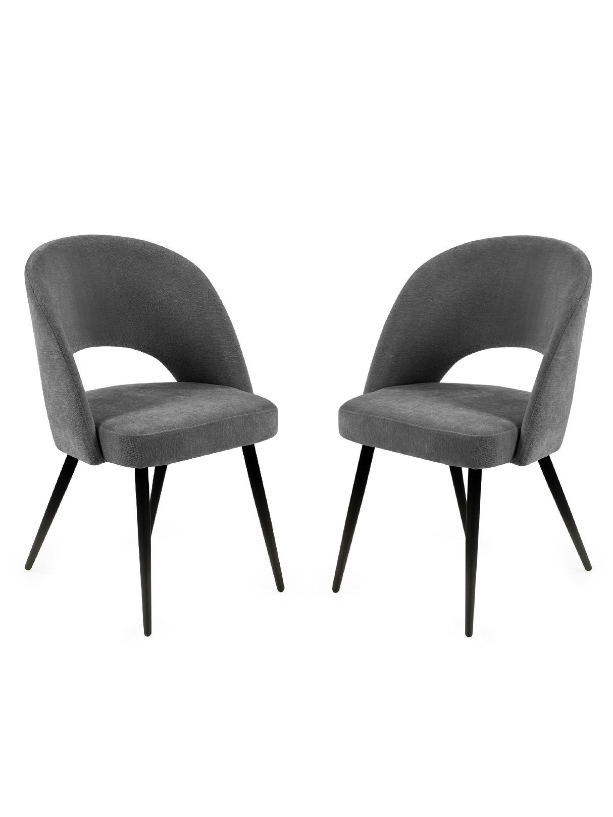 Ella Curved Back Upholstered Dining Chair (Set of 2)
