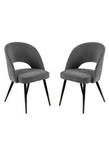 Ella Curved Back Upholstered Dining Chair (Set of 2)