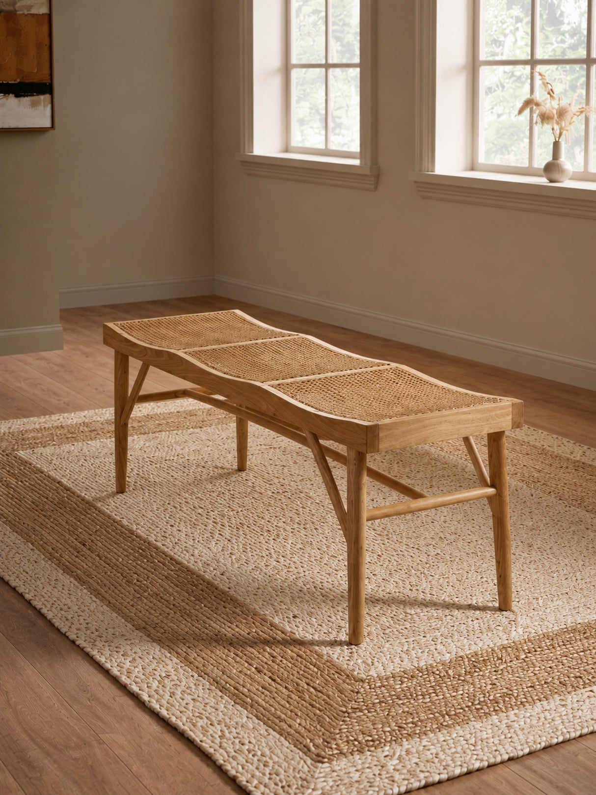 Elodie Rattan Bench