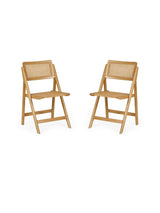 Elodie Folding Rattan Chair (Set of 2)