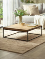 Ezra Square Coffee Table with Reversible Tray Tops