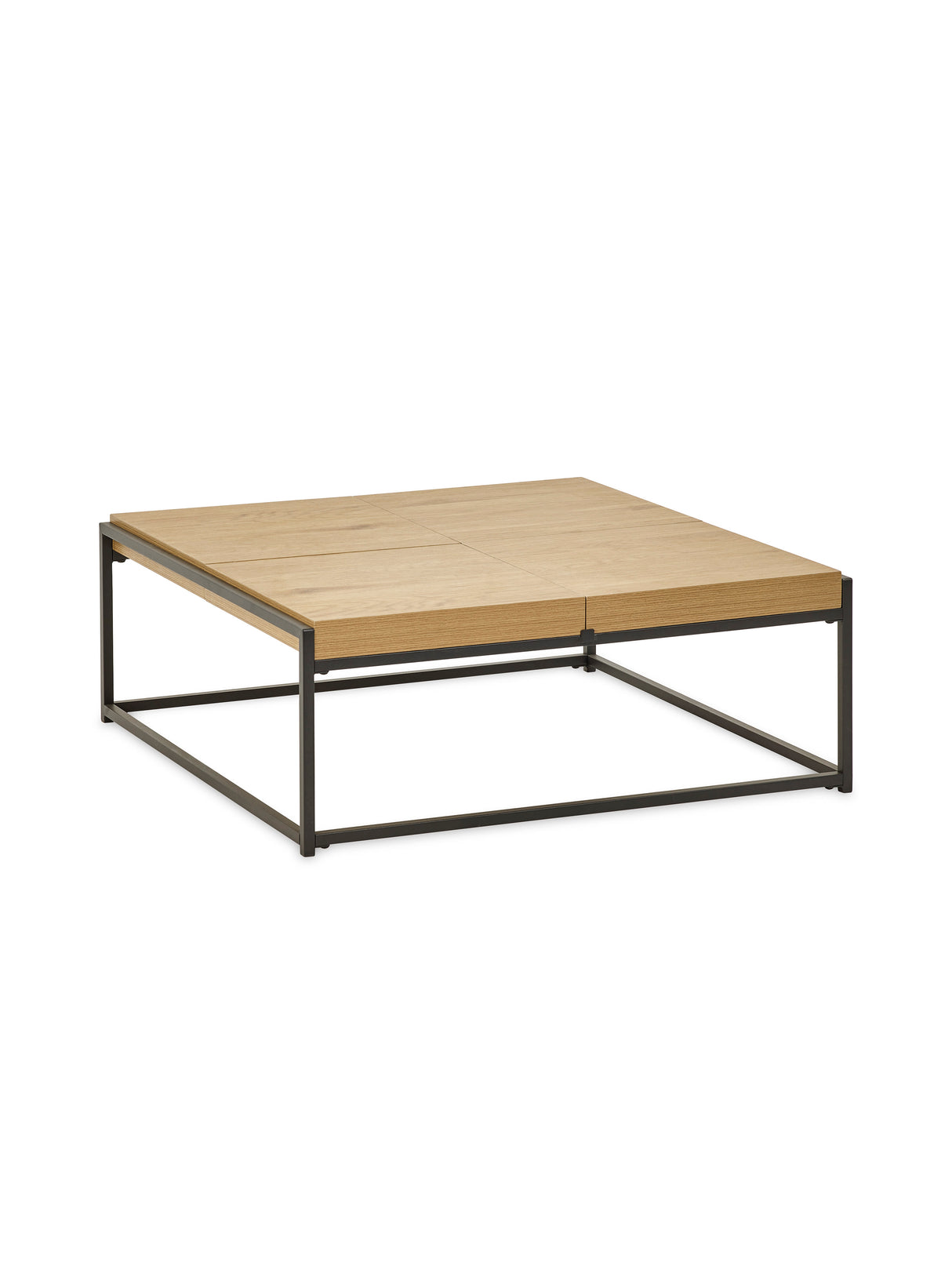 Ezra Square Coffee Table with Reversible Tray Tops