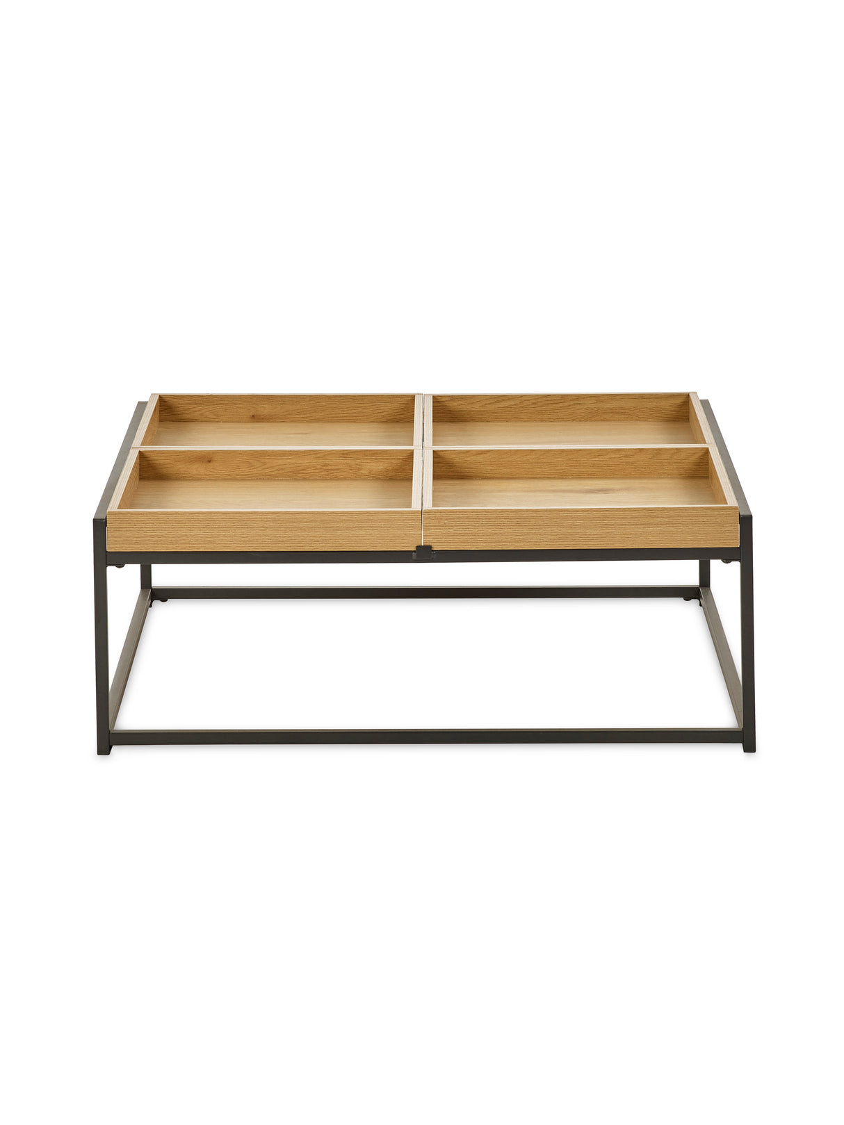 Ezra Square Coffee Table with Reversible Tray Tops