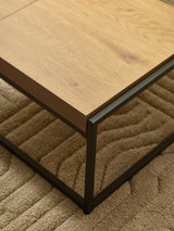 Ezra Square Coffee Table with Reversible Tray Tops