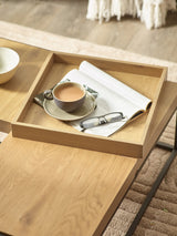 Ezra Square Coffee Table with Reversible Tray Tops